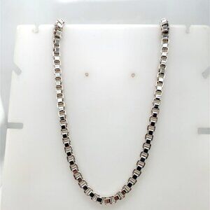 Tiffany & Co. Venetian Box Link Sterling Silver Necklace